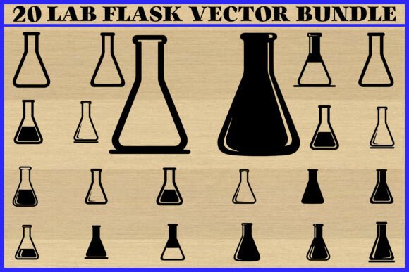 20 Lab Flask Vector Bundle for Modern Blog Graphics