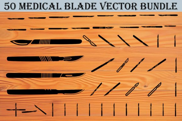 50 Medical Blade Vector Bundle for Embroidery Projects