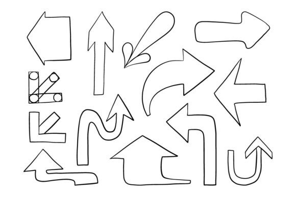 Arrow Doodle Set: A Hand-Drawn SVG Pack for Creative Designers