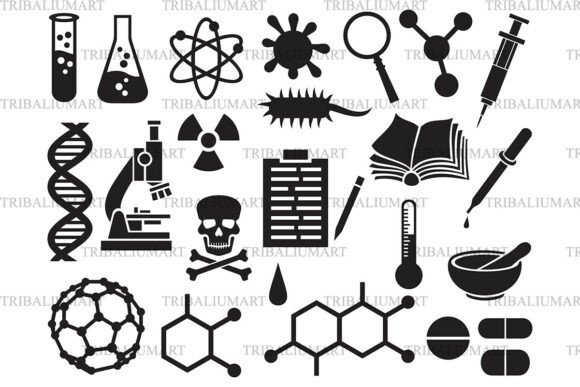 Chemical Icons Set: A Modern Design Asset for Local Business Branding