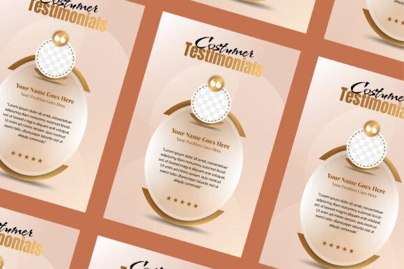 Customers Testimonials Banner Vertical: A Graphics Boost for Social Media Templates