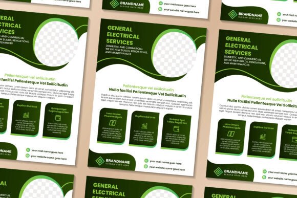 General Electrical Vertical Flyer: A Modern Graphic Design Asset for Content Creators