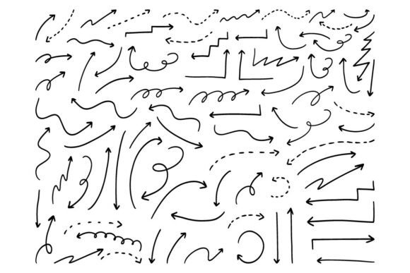 Hand Drawn Arrow Doodle Vector Set UI: A Graphics Boost for Editorial Design
