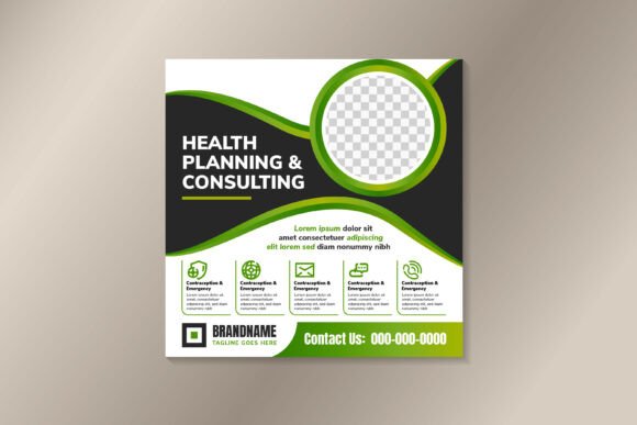 Health Planning Square Banner: A Strong Graphic Design Asset for Social Media Templates