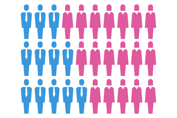 Male and Female Data Infographic for Graphics and Illustrations