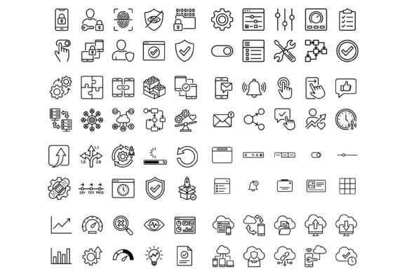 Minimal Line Icons Set – Clean Graphics for Modern Web Design