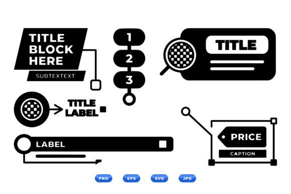 Modern Infographic Label Designs for Crafts and Graphics