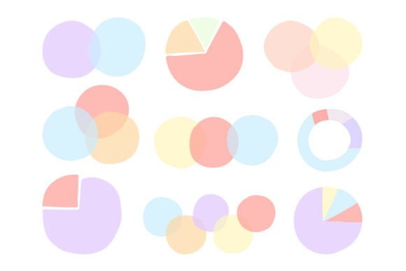Pastel Circle Chart Element Infographic: A Versatile Graphic Design Asset for Handmade Creations