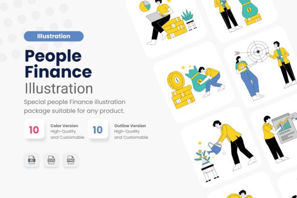 People Finance Illustration: A Clean Graphic for Craft Projects