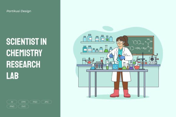 Scientist in Chemistry Research Lab: A Powerful Graphic Design Asset for Modern Marketing