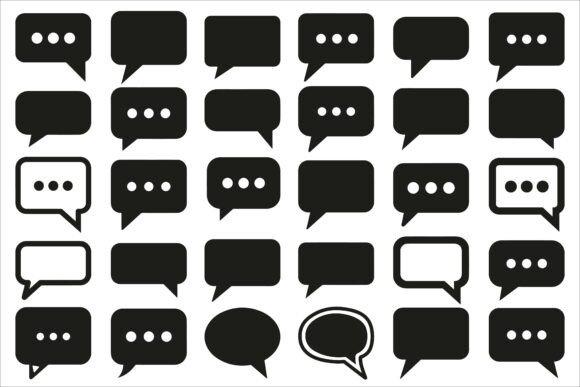 Simple Speech Bubble Message Box Vector: A Modern Graphic Design Asset for Content Creators