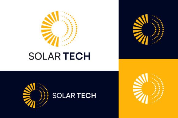 Sunburst Halftone Circle Logo Energy: A Graphic Design Asset for Digital Sellers