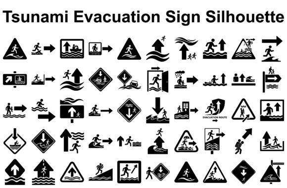 Tsunami Evacuation Sign Silhouette: A Designer’s Practical Take